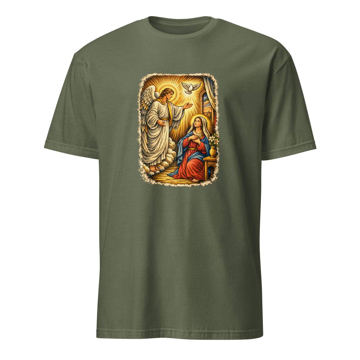 Mary & Gabriel Full Color Linocut T-Shirt