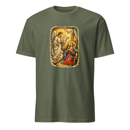 Mary & Gabriel Full Color Linocut T-Shirt