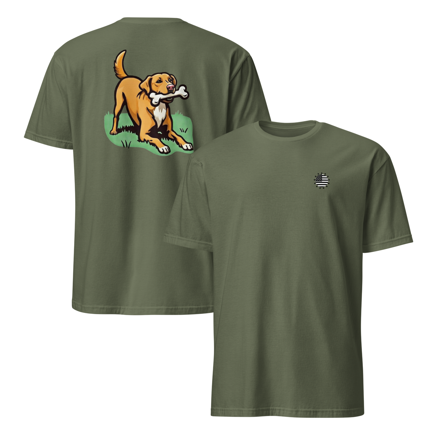 Playful Dog Print T-Shirt