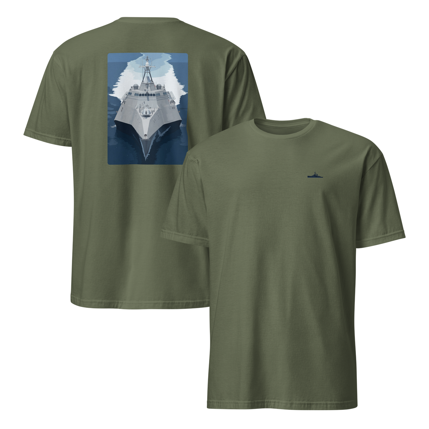 USS Oakland Modern Print T-Shirt