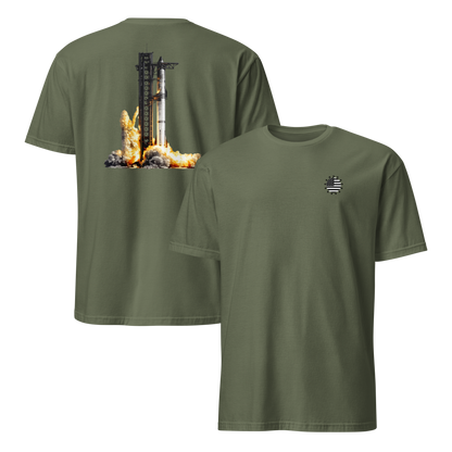 Starship Launch Modern Print T-shirt