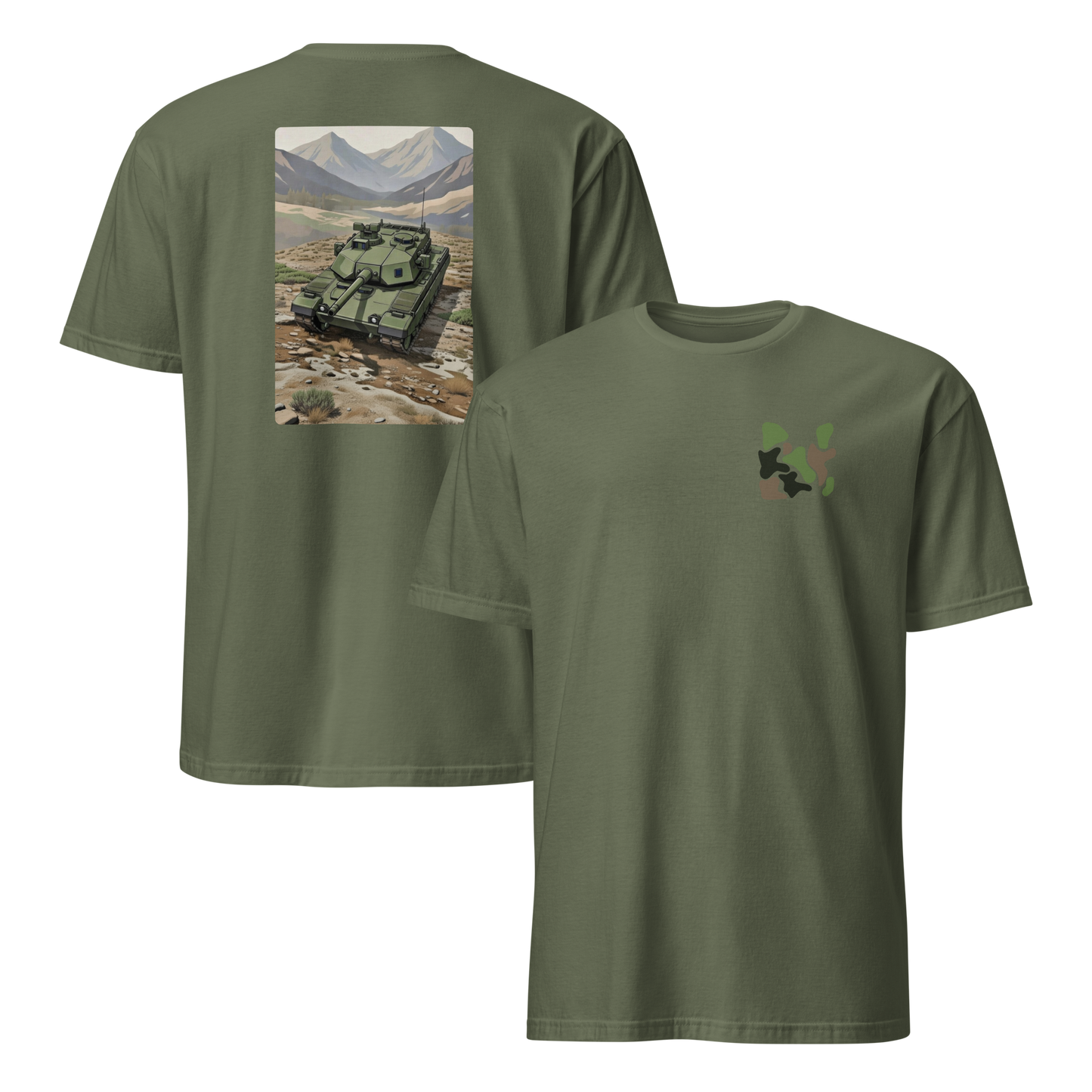 M1E3 Abrams Tank Modern Print T-Shirt