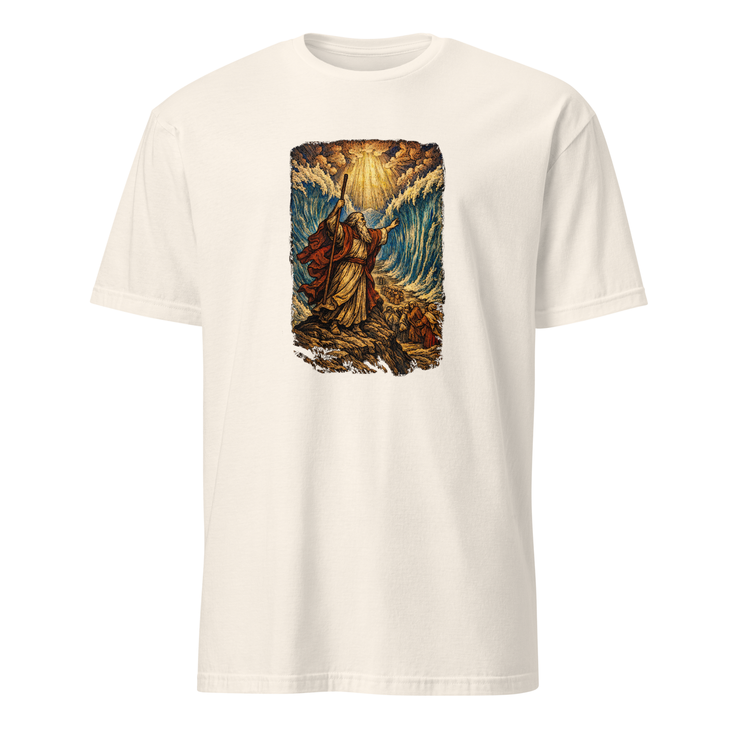 Moses Parts the Sea Full Color Linocut T-Shirt