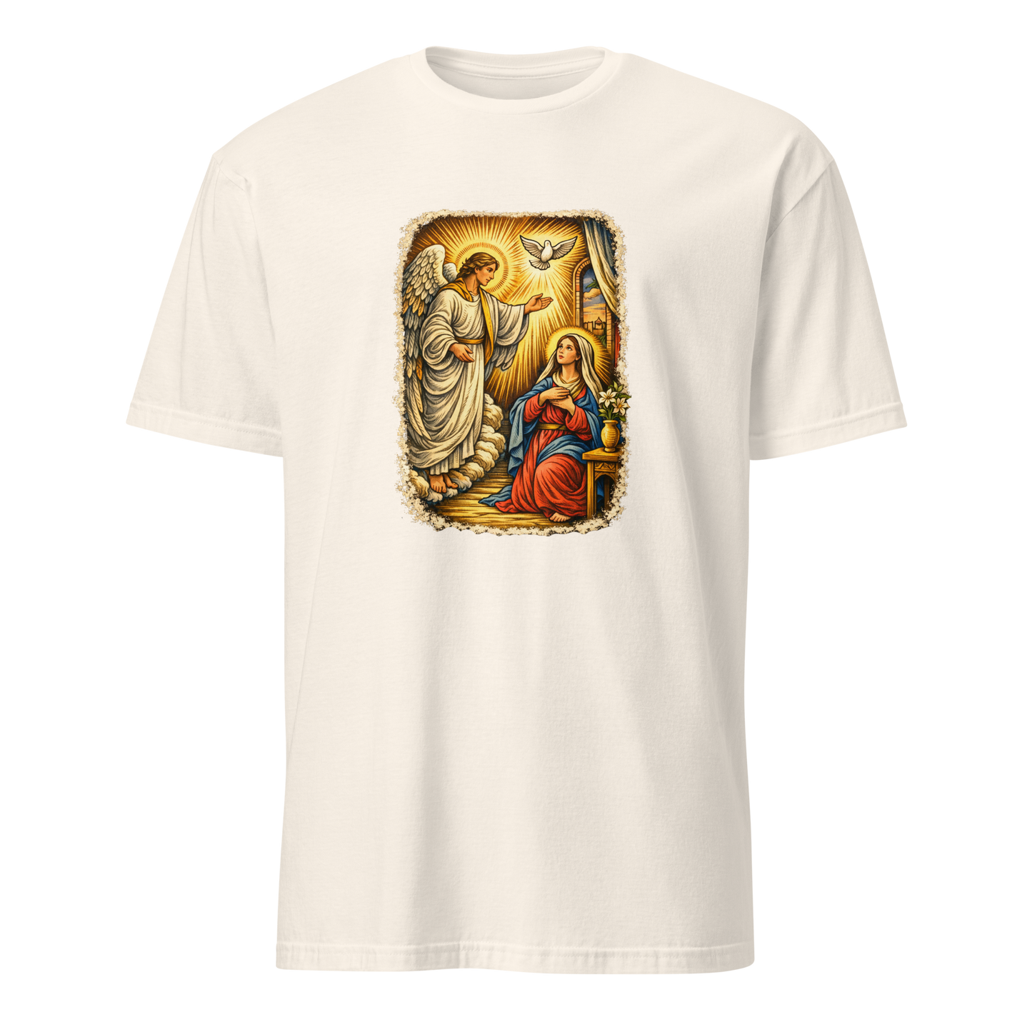 Mary & Gabriel Full Color Linocut T-Shirt