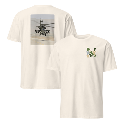Apache Helicopter Modern Print T-Shirt