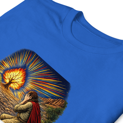 Moses & the Burning Bush Full Color Linocut T-Shirt