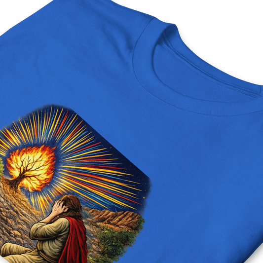 Moses & the Burning Bush Full Color Linocut T-Shirt