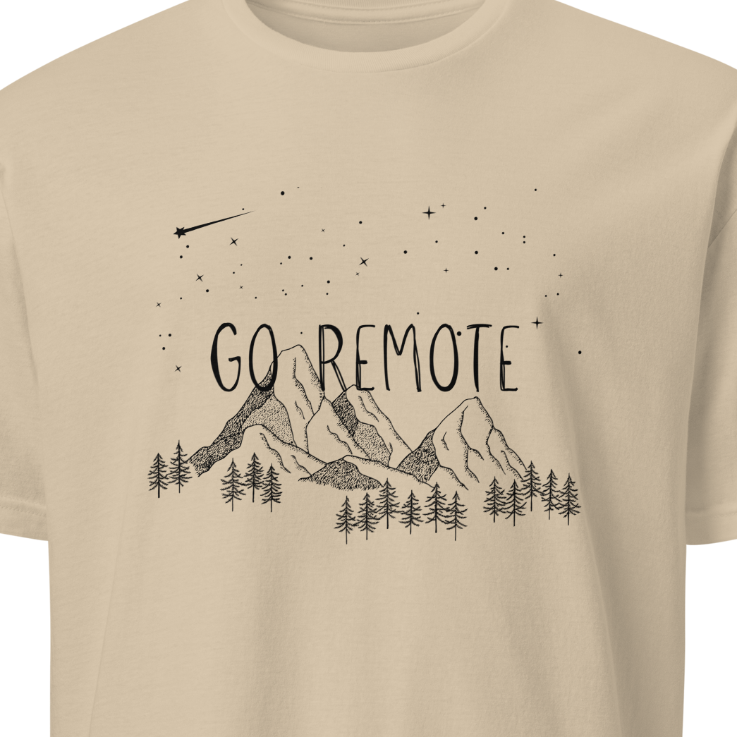 "Go Remote"  Mountains & Stars T-Shirt
