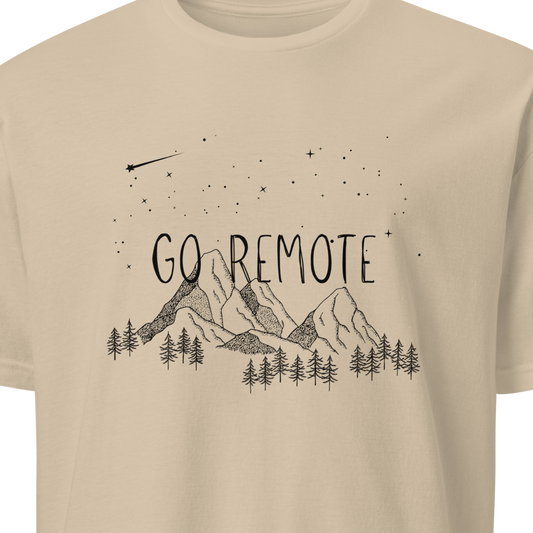 "Go Remote"  Mountains & Stars T-Shirt
