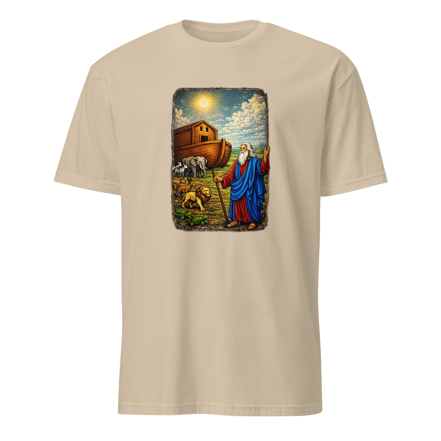 Noah's Ark Full Color Linocut T-Shirt