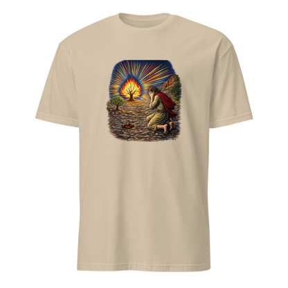 Moses & the Burning Bush Full Color Linocut T-Shirt