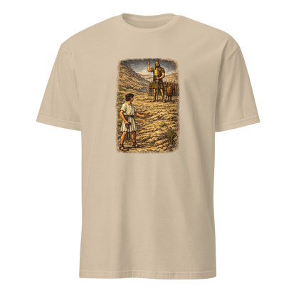 David & Goliath Full Color Linocut T-Shirt