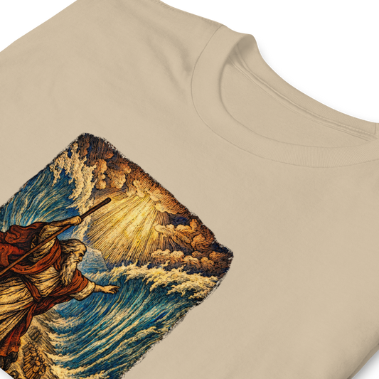 Moses Parts the Sea Full Color Linocut T-Shirt