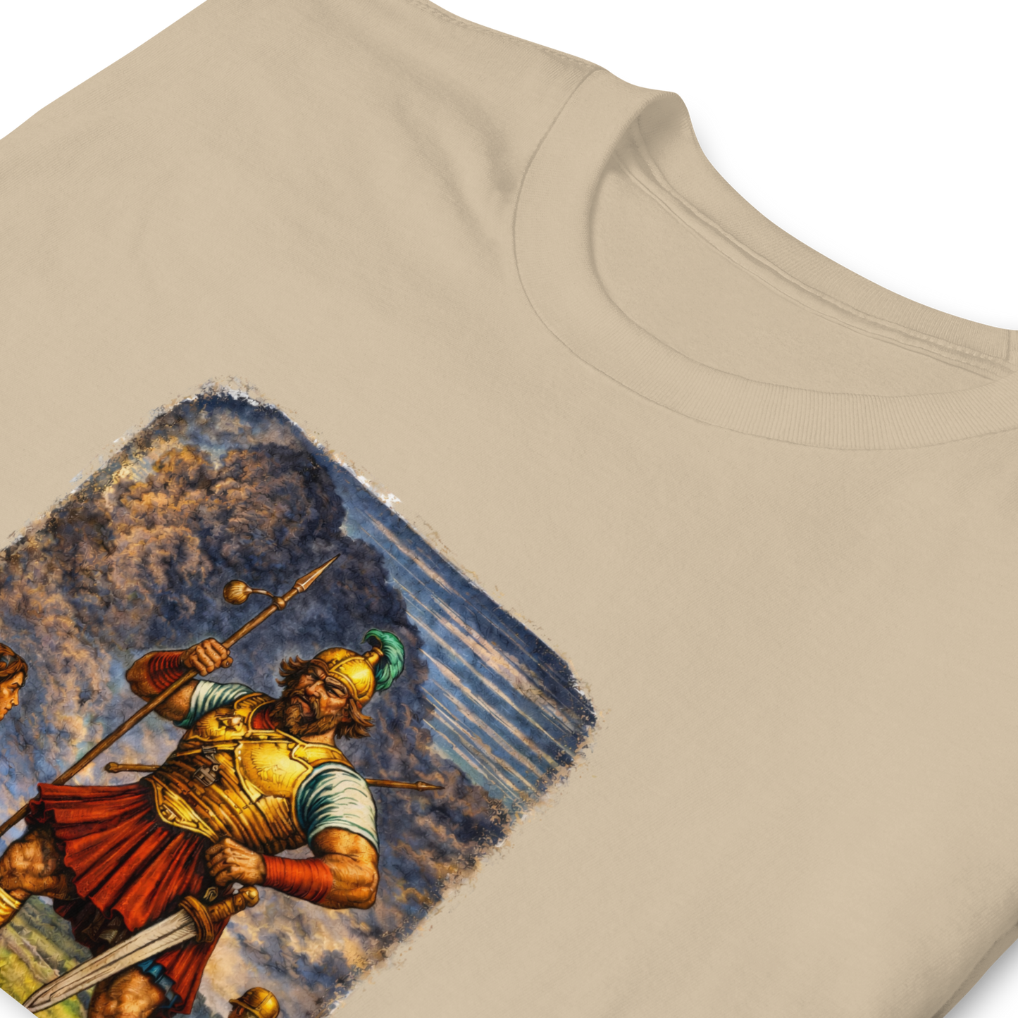 David & Goliath 2 Full Color Linocut T-Shirt