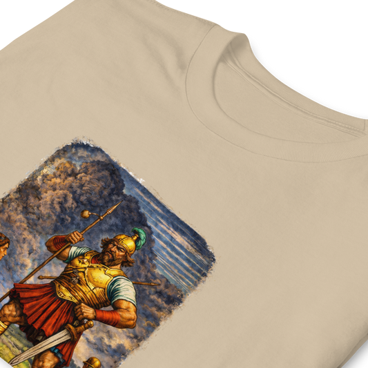 David & Goliath 2 Full Color Linocut T-Shirt