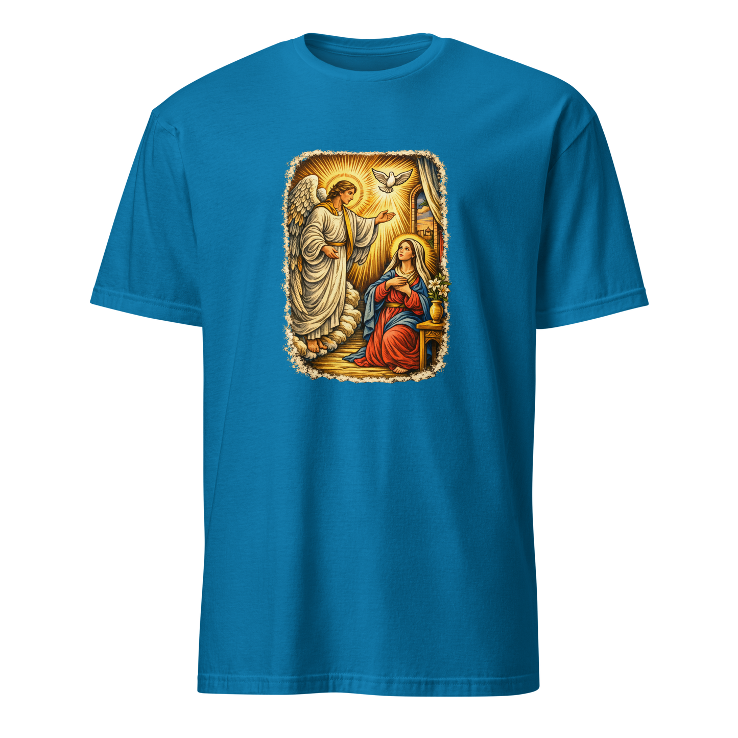 Mary & Gabriel Full Color Linocut T-Shirt