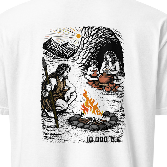 10,000 B.C Cave Family w/ Cross