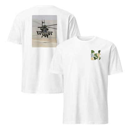 Apache Helicopter Modern Print T-Shirt