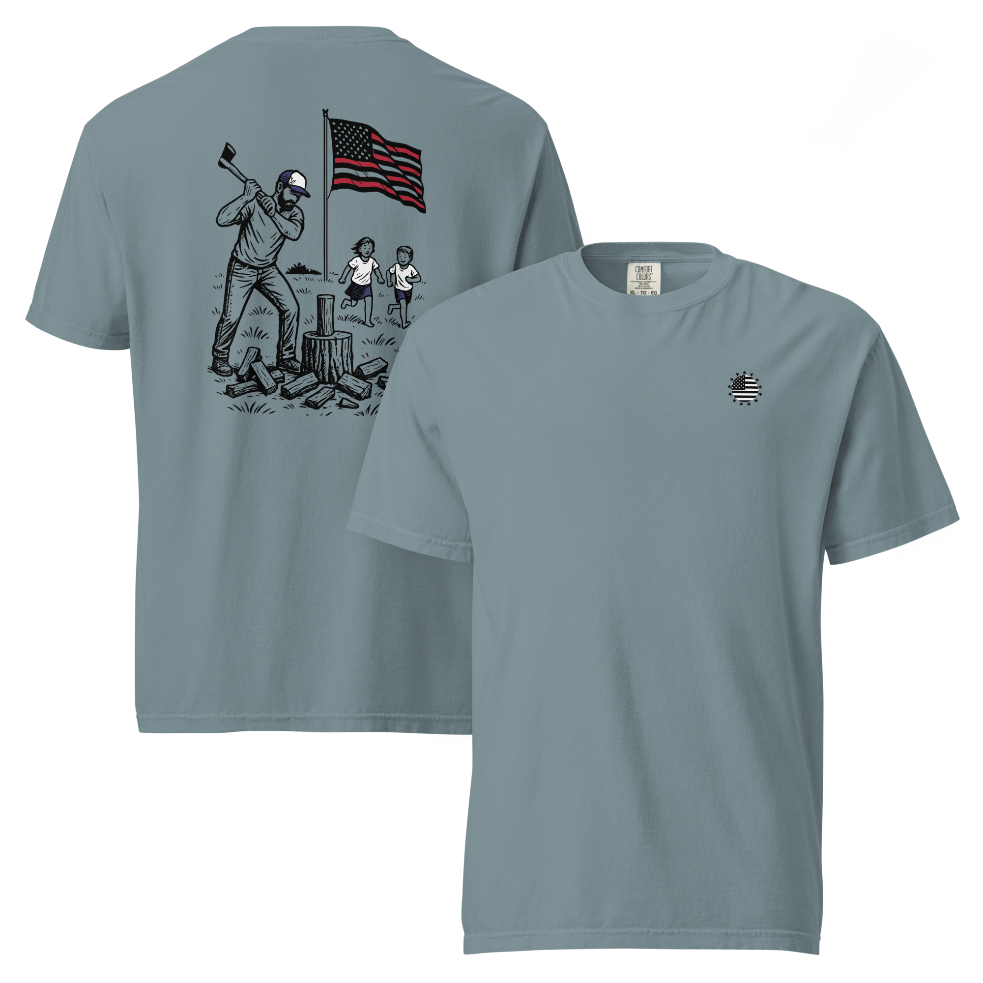 Chopping Wood w/ the Kids T-Shirt - Comfort Colors 1717
