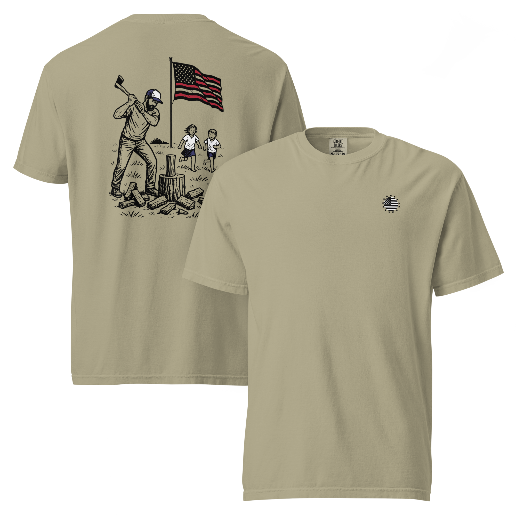 Chopping Wood w/ the Kids T-Shirt - Comfort Colors 1717